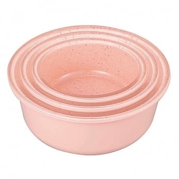 耐熱玻璃圓形烤皿3件組 櫻花粉