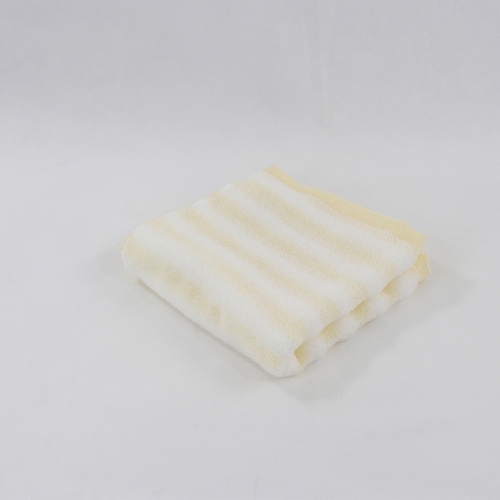 純棉小方巾 線條黃
